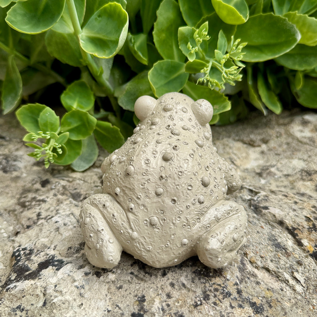Crapaud décoratif en béton artisanal