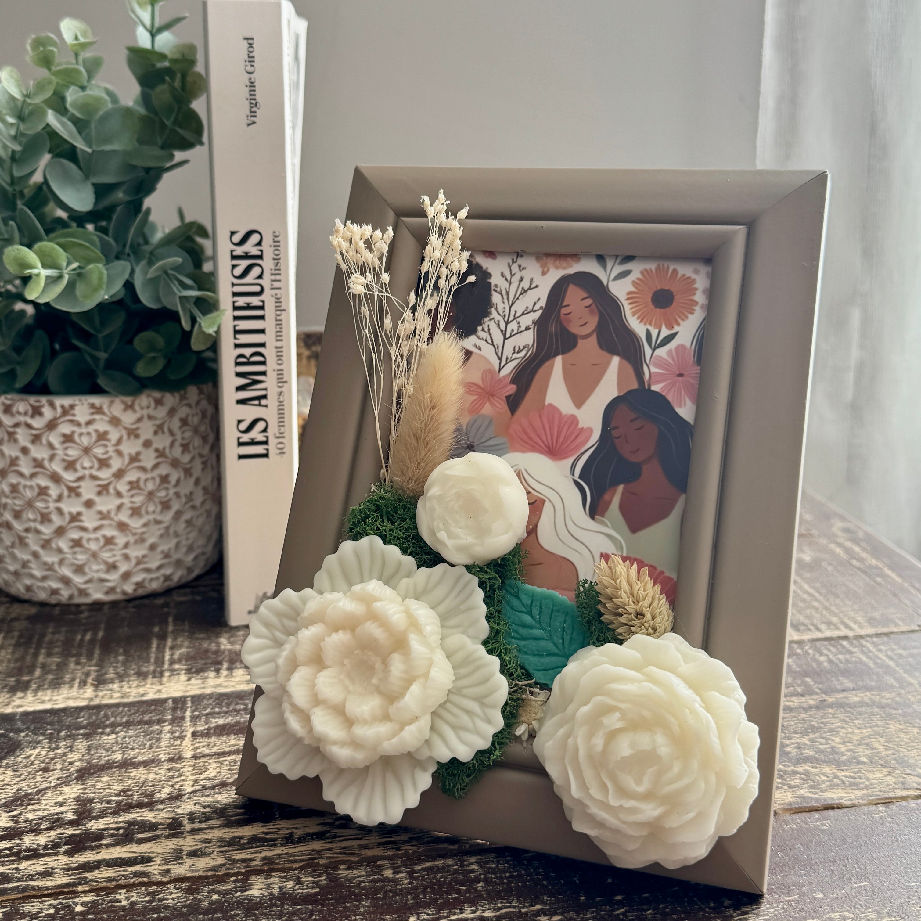 Cadre Fleuri Parfumé – Ambre & Safran