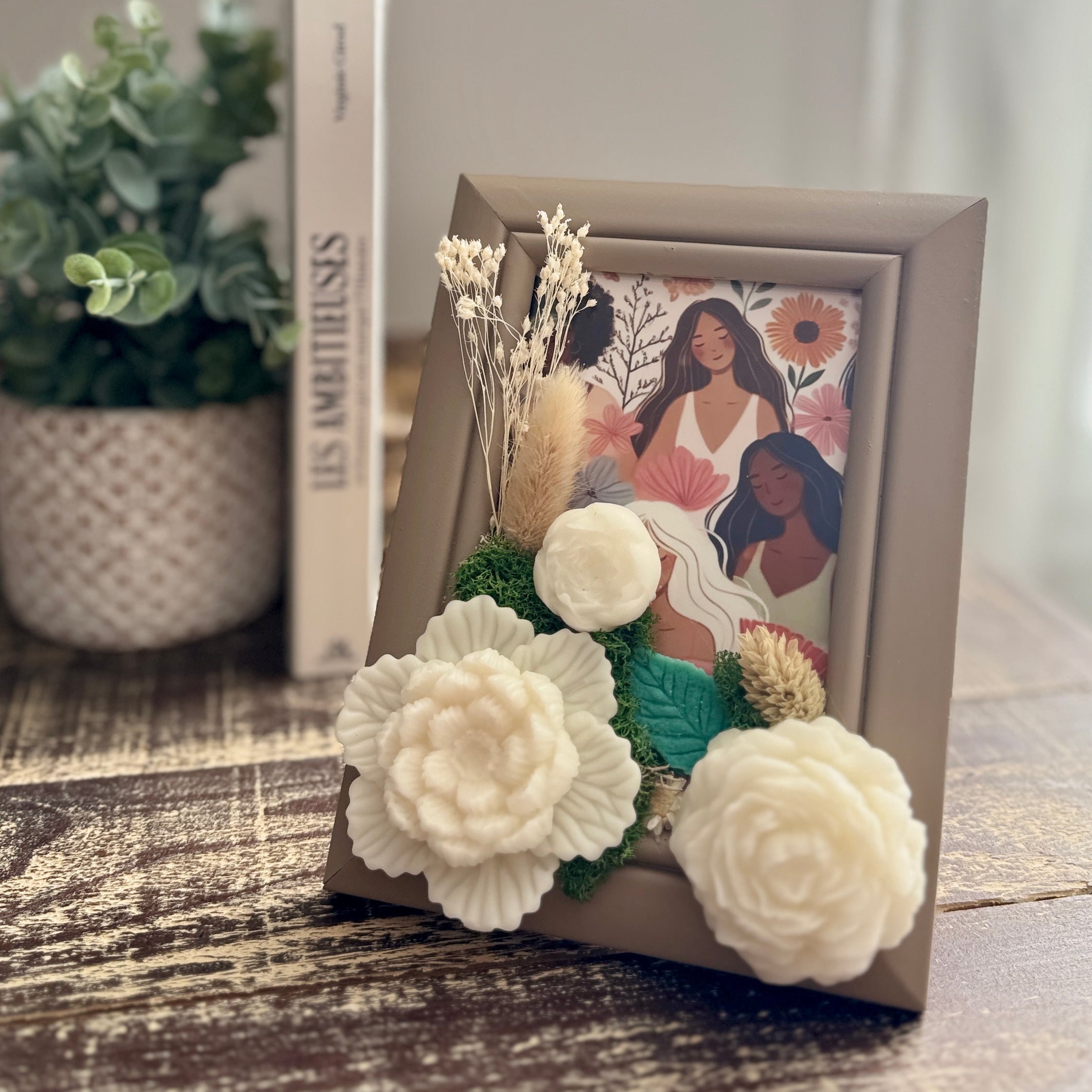 Cadre Fleuri Parfumé – Ambre & Safran