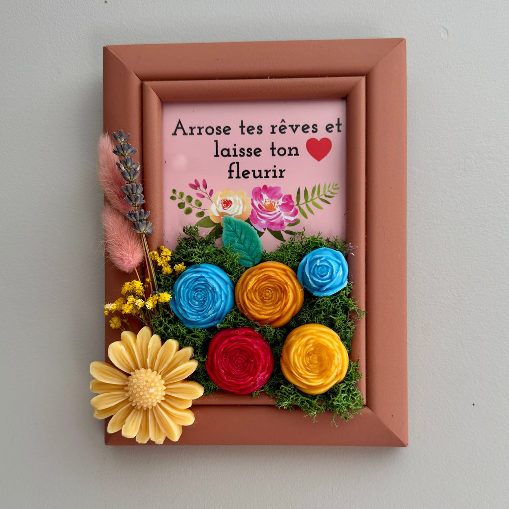 Cadre Végétal & Olfactif Terracotta – « Arrose tes rêves »
