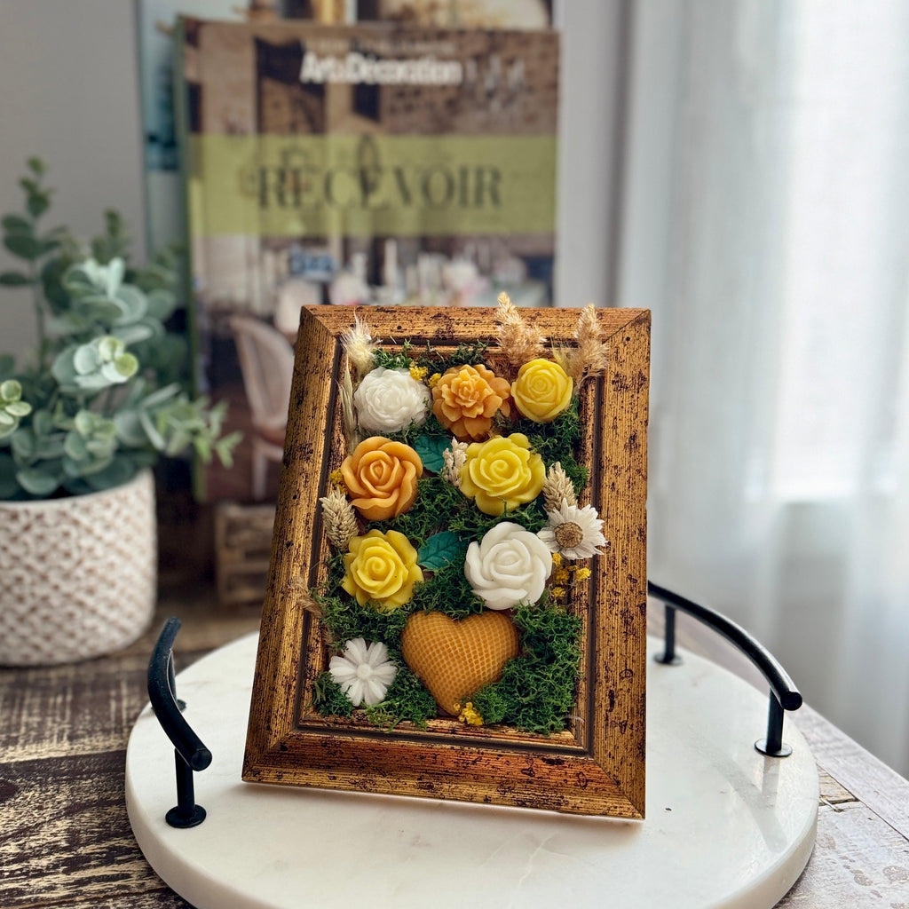 Cadre Olfactif Bois Or – Senteur Ambre et Safran