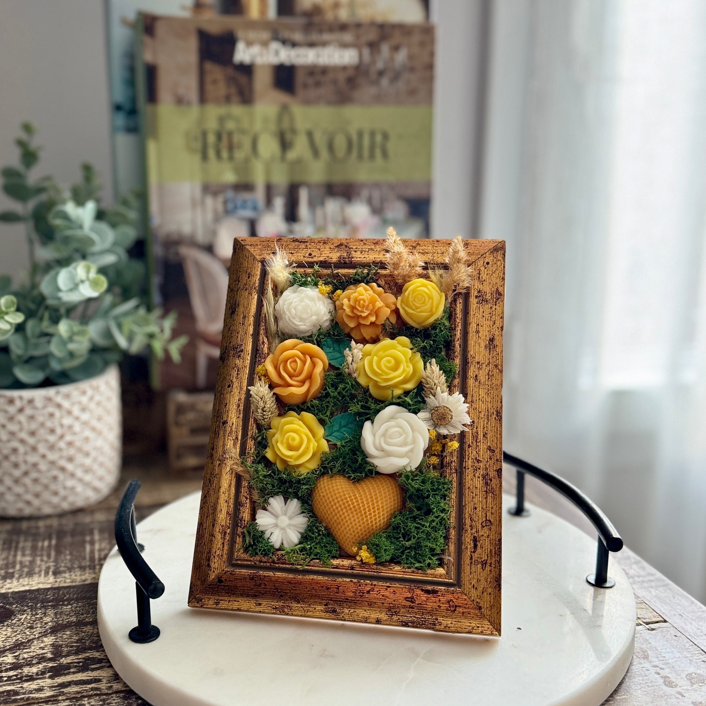 Cadre Olfactif Bois Or – Senteur Ambre et Safran